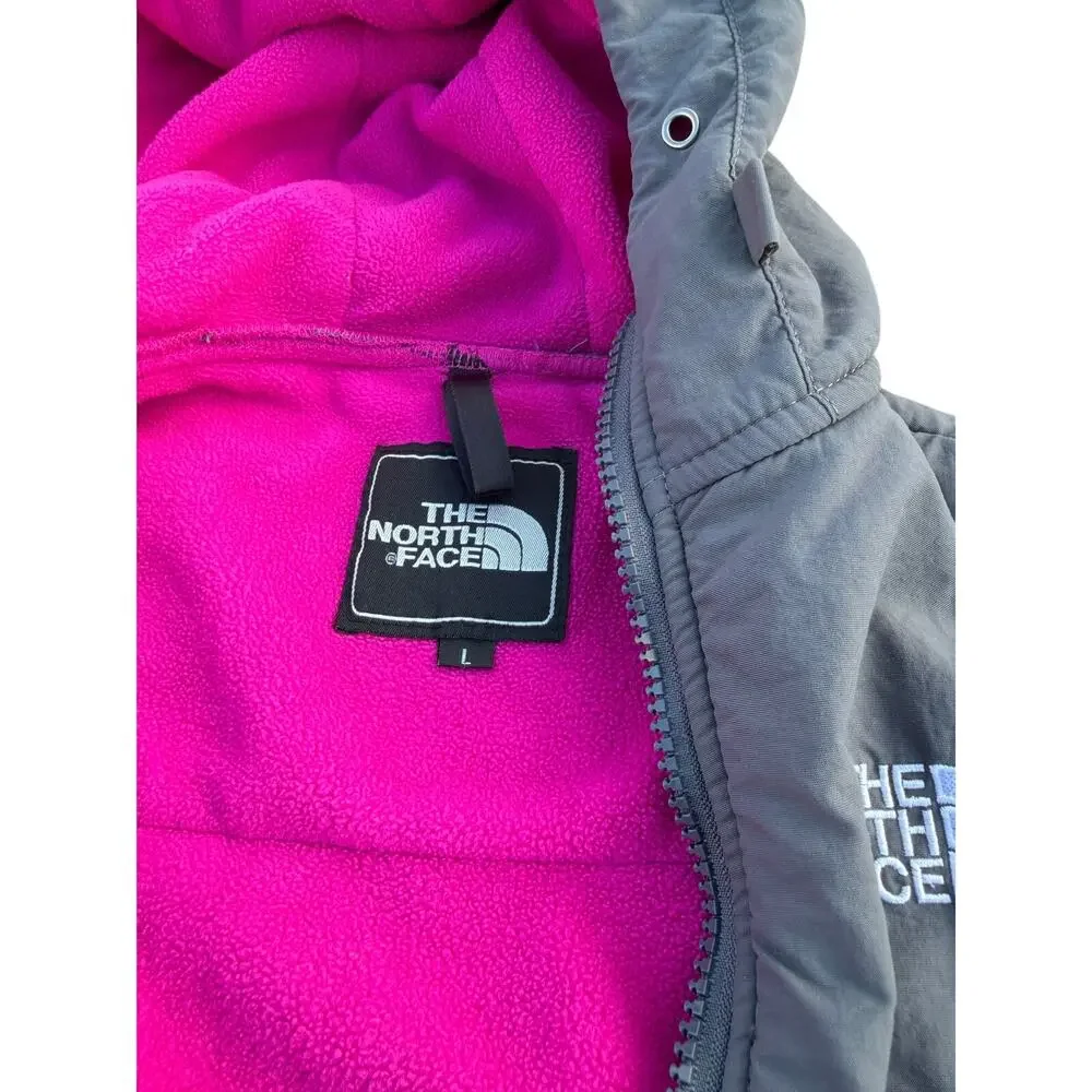 The North Face Fleece Jacket - Magenta/Gray - Size youth large
